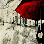 sad guy in rain